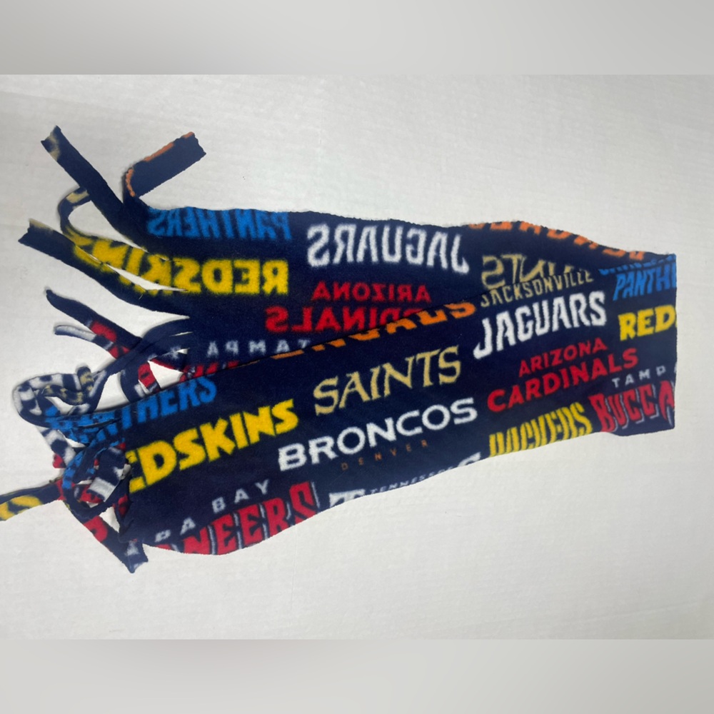 Arizona Cardinals NFL Team Logo Fleece Scarf‎ Navy Red Yellow Fringed Unisex